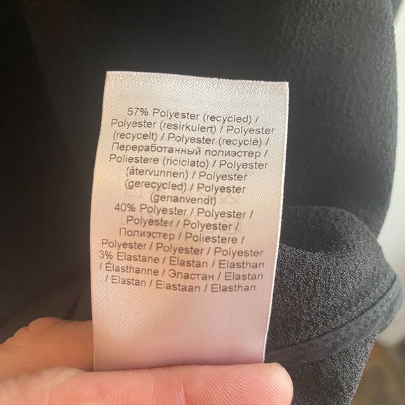 Ganni Crepe Mock Neck, 3/4 Length Sleeve Top - Picture 5 of 9